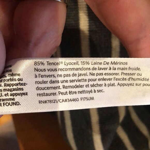 - Eileen Fisher xs long sleeve striped top - Picture 4 of 5